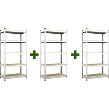 Dílenský regál Akční balíček regál ECONOMY 200x100x50 5 polic - pozinkovaný - 3 ks