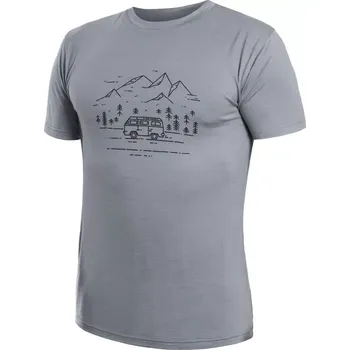 Sensor Pánské triko Sensor Merino Wool Active, krátký rukáv - VAN LIFE šedá velikost XL