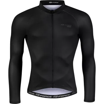 cyklistický dres FORCE Dres Force PURE pánský, dlouhý rukáv, černý velikost XXL