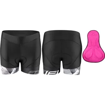 cyklistické kraťasy FORCE Dámské kraťasy Force Mini do pasu s vložkou, černé velikost XXL