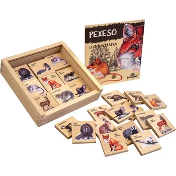 Pexeso Lesní svět - Pexeso v dřevěné krabičce - Lesní zvířata