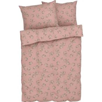 Povlečení LIVARNO home Ložní povlečení z mikrovláknitého saténu, 220 x 240 cm, 70 x 90 cm (květiny / lila fialová)