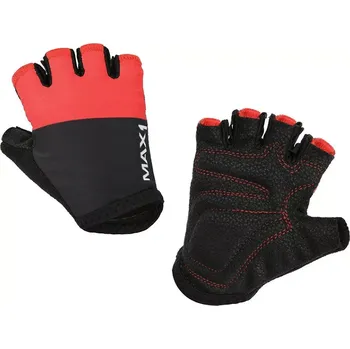 Cyklistické rukavice MAX1 Dětské krátkoprsté rukavice MAX1 5-6 let barva černá/červená