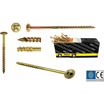 Vrut TESAŘSKÉ VRUTY DO DŘEVA 8X50 TORX HLAVA TALÍŘOVÁ S PODLOŽKOU 100KS!!