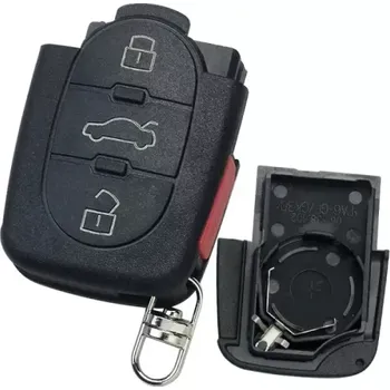 Autoklíč Obal dálkového ovládání Audi 3 tlačítka + panic na 1 baterii