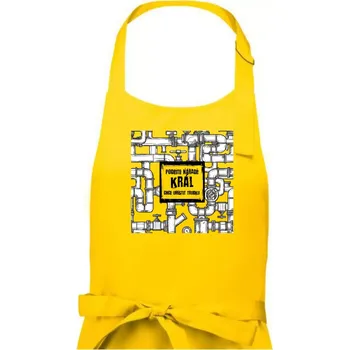 Kuchyňská zástěra Podejte nářadí, král chce umístit trubku - Pánská zástěra na vaření - Univerzální velikost ( Žlutá )