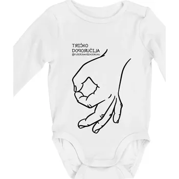Kojenecké oblečení Tričko doporučila fuserinavsehodruhu - Body kojenecké s dlouhým rukávem - Dlouhý r. do 3 měs ( Bílá )
