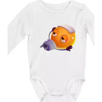 Žárovka čte knihu - Body kojenecké s dlouhým rukávem - Dlouhý r. do 3 měs ( Bílá )