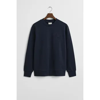 Pánské oblečení MIKINA GANT REG TONAL SHIELD C-NECK SWEAT EVENING BLUE