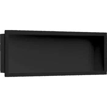 Koupelnový nábytek CERANO - Zápustná polička/nika s okrajem do obkladu - černá matná - 60x20x10 cm