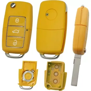 Autoklíč Vystřelovací klíč Audi 3 tlačítka oranžový