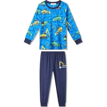 Chlapecké pyžamo CHLAPECKÉ PYŽAMO S MOTIVEM NAKLADAČŮ MP5888 Velikost: 128, Barva: Modrá