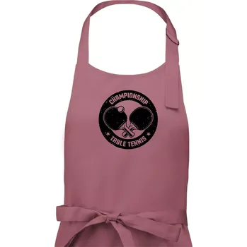 Kuchyňská zástěra Championship Table tennis - kulatý - Pánská zástěra na vaření - Univerzální velikost ( Starorůžová )
