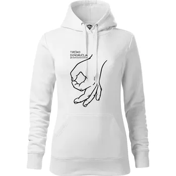 Dámská mikina Tričko doporučila fuserinavsehodruhu - Mikina dámská Cape s kapucí - 2XL ( Bílá )