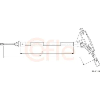 Lanko parkovací brzdy Tazne lanko, parkovaci brzda, 10.6211
