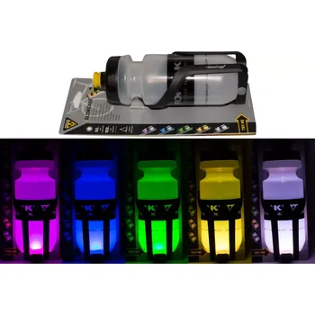 Košík na láhev Topeak Svítící košík Topeak iGlowCage + průhledná láhev