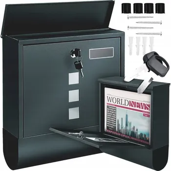 Poštovní schránka Poštovní schránka Renew Force Gray s držákem na noviny