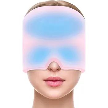 UVtech Migraine-1 Chladící gelová maska na obličej Barva: Růžová