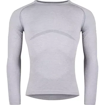 Pánská móda FORCE Pánské triko funkční Force SOFT dlouhý rukáv - šedé velikost XL - XXL