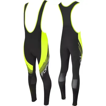 cyklistické kraťasy FORCE Kalhoty Force F58 se šráky černé - bez vložky černé fluo velikost M