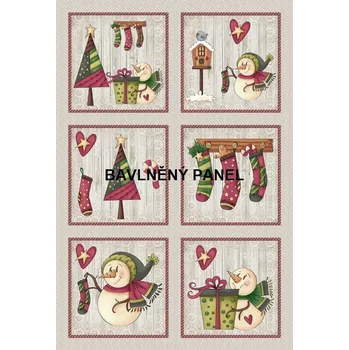 Panel bavlna - sada motivů-142-309 VÁNOCE