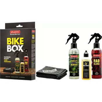 Atlantic Atlantic Bike box - sada čistič 200ml,lesk 200ml,olej 100ml a utěrka