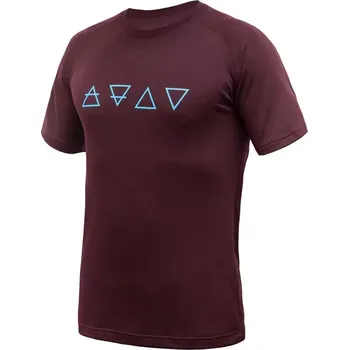 Pánské tričko Sensor Pánské triko Sensor Merino BLEND ELEMENTS, krátký rukáv, port red velikost XXL