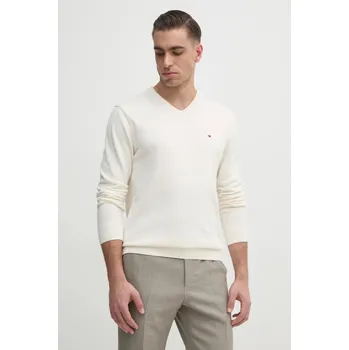 Pánský svetr Bavlněný svetr Tommy Hilfiger černá barva, lehký, MW0MW14745 01A, vel. XXL