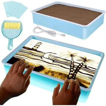 Obraz Světelný box na malování pískem - Podsvícený stůl pro děti