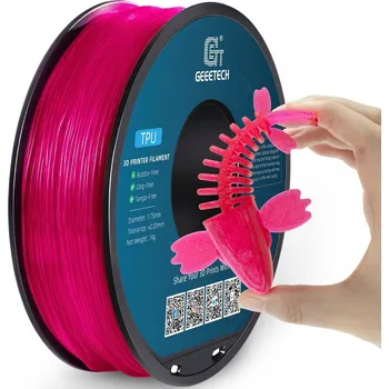 Filament Geeetech TPU filament 1000g Pink Průhledný