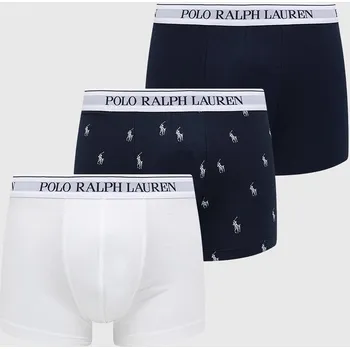 Boxerky Boxerky Polo Ralph Lauren 3 - Pack pánské, bílá barva 714830299057 00A, vel. M