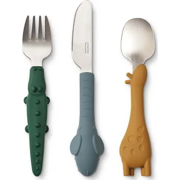 Příbor Sada dětských příborů Liewood 3-pack LW17402 hnědá 82X, vel. ONE SIZE