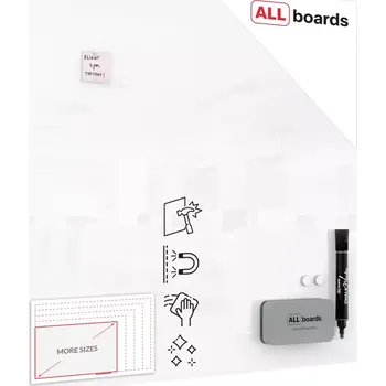 Skleněná tabule 120 x 120 cm ALLboards PREMIUM TSO120x120