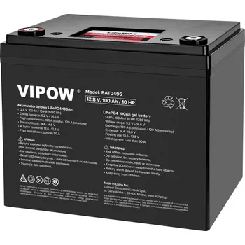 VIPOW LiFePO4 12V 100Ah BMS bez Bluetooth