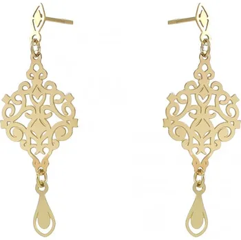 Náušnice Flamenco Mystique Pozlacené napichovací náušnice z chirurgické oceli KST2103 - elegantní šperk pro každou příležitost