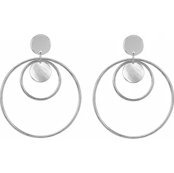 Náušnice Flamenco Mystique Trojité stříbrné kruhové náušnice s puzetou K928S - Elegantní šperky pro každou příležitost