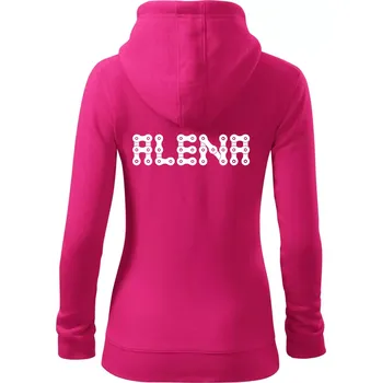 Dámská mikina Řetěz - Vaše jméno - Dámská mikina trendy zipper s kapucí - XS ( Purpurová )