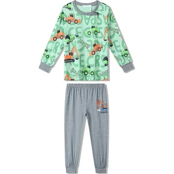 Chlapecké pyžamo CHLAPECKÉ PYŽAMO S MOTIVEM NAKLADAČŮ MP5888 Velikost: 104, Barva: Zelená