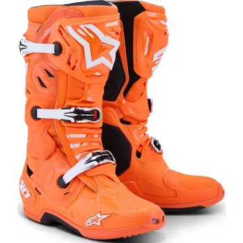 Moto obuv Boty na motorku Alpinestars Tech 10 Supervented fluo oranžovo-černo-bílé