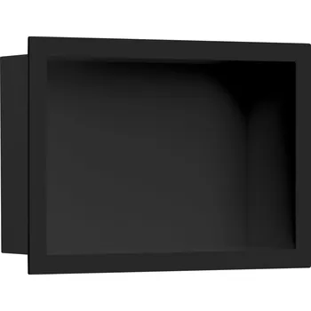 Koupelnový nábytek CERANO - Zápustná polička/nika s okrajem do obkladu - černá matná - 30x20x10 cm