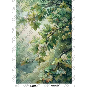 Umělecký papír Rýžový a soft papír na decoupage - Obraz příroda - KB03993 Materiál: Soft, Rozměr: A4