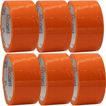 Lepicí páska Balicí páska Dalpo oranžová šířka 48 mm délka 45 m 6 ks