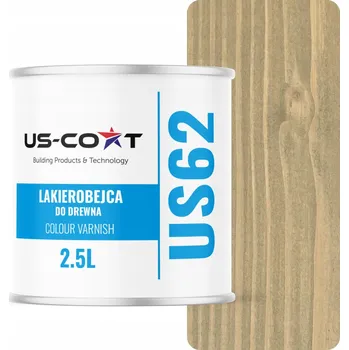 barva a nátěr na dřevo Vodou ředitelná lazura US-COAT 2,5 l - Zlomená šedá do žluta