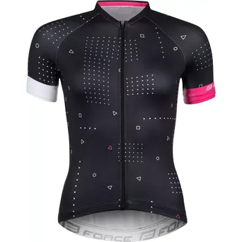 cyklistický dres FORCE Dres Force GAME dámský krátký rukáv, černý velikost M
