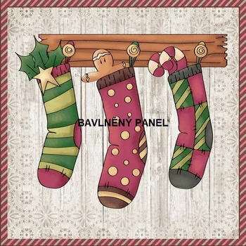 Panel bavlna - VÁNOČNÍ MOTIVY-142-139 Velikost: 15x15cm