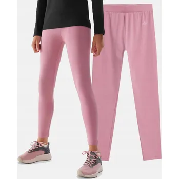 4F dětské legíny dlouhé klasické bavlna růžové velikost 122