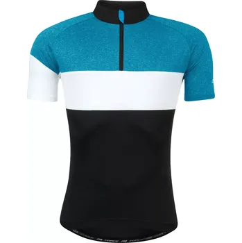 cyklistický dres FORCE Dres Force VIEW krátký rukáv, černo-modro-bílý velikost L