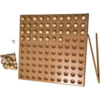 Výuková hračka ADENA MONTESSORI Stovková tabulka s kuličkami