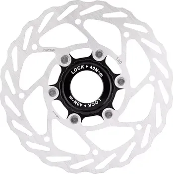 Brzda na kolo FORCE Brzdový kotouč FORCE CENTER LOCK - stříbrný - vnější matice průměr kotouče 140 mm