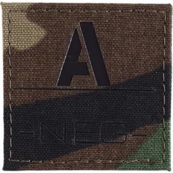 Combat Systems Rozlišovací IR Znak Krevní Skupina Velký M81 Woodland Varianta: A NEG